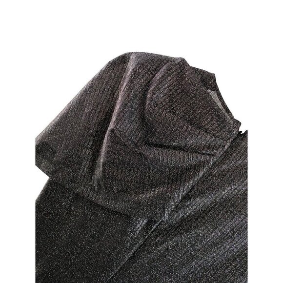 Lela Rose Shimmer Asymmetric Drape Detail Tulle Dress Size 6 Black formal gala - Picture 5 of 13